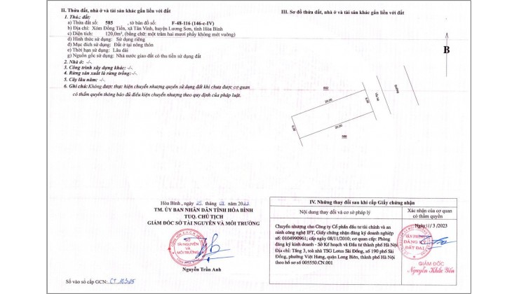 Bán lô LK tại dự án Centre Ville Lương Sơn, view sông, DT 100m2, sẵn sổ đỏ giao dịch